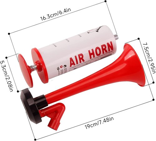 FARBIN Marine Air Horn - Loud Handheld Signal Pump for Boating, Sports, Camping | 2-Pack
