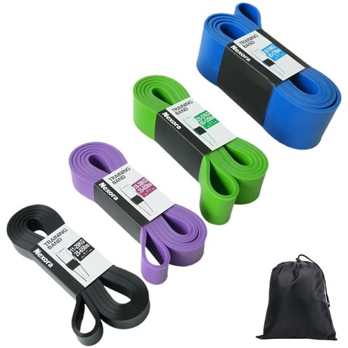 Heavy Duty Resistance Bands Set, 4 Resistance Levels 25-175LBS, 82 Inch Natural Rubber Workout Bands for Home Gym Travel, Fitness Bnds for Beginners to Pros, FBA