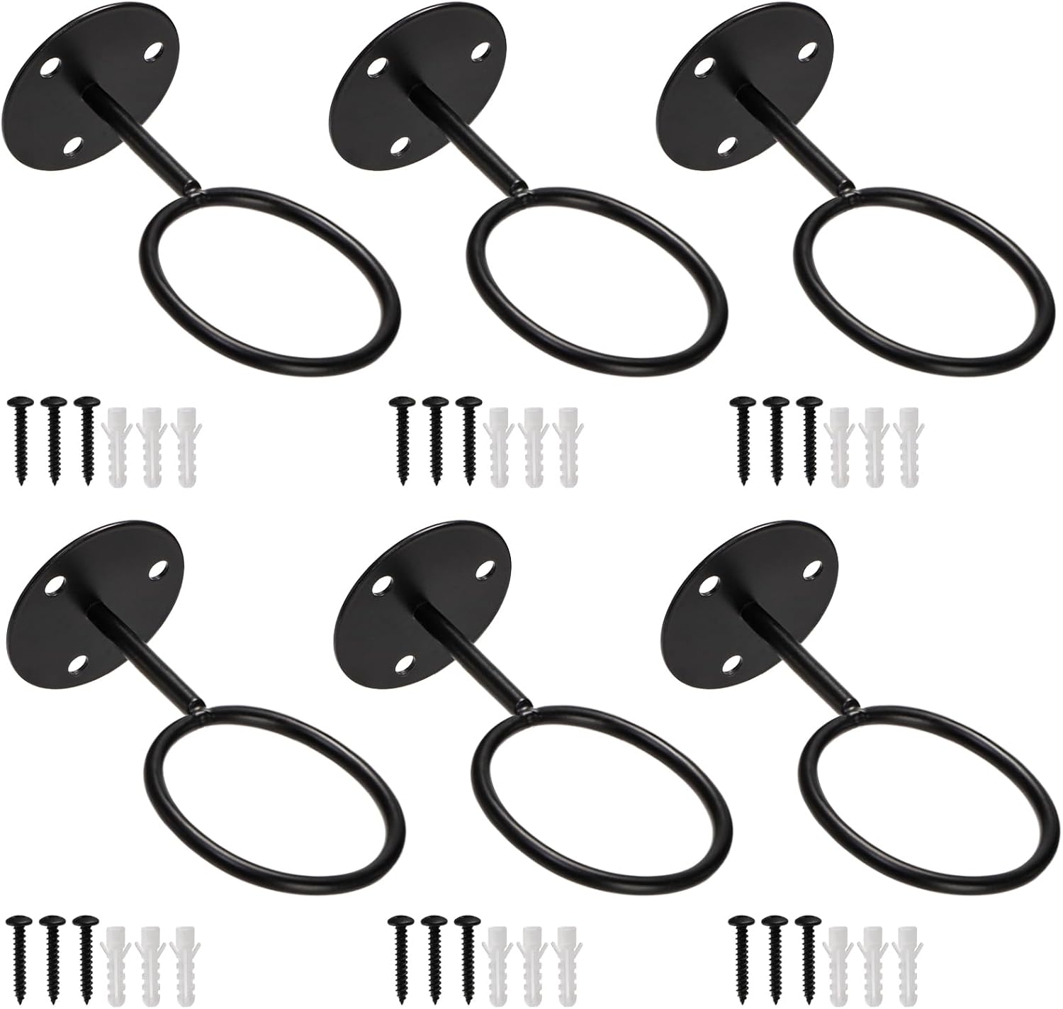 Tebery Baseball Display Wall Holder - 6 PCS Sturdy Mount for Memorabilia & Sports Ball Organization