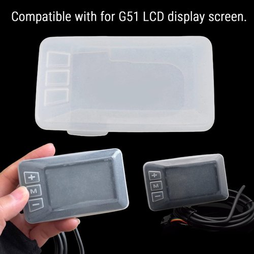 CHEOTIME Electric Bike LCD Display Cover, Silicone Protective Case for G51 LCD Panel Water Proof and Dust Proof Electric Bike Monitor Cover Versatile Application