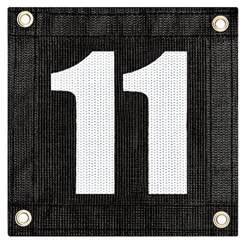 Tennis & Pickleball Court Numbers - #11 Variation Windscreen Material
