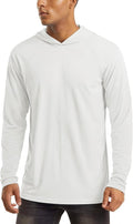 MAGCOMSEN Men's Long Sleeve Hooded Fishing Shirts - UPF 50+ Sun Protection Rash Guard