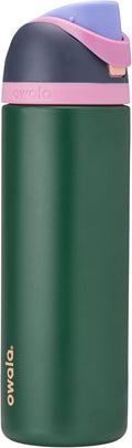 Owala FreeSip Insulated Stainless Steel Water Bottle - BPA-Free, 24 oz, Blue/Green Forest Fairy for Sports & Travel