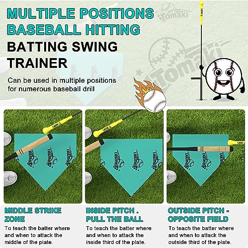 Baseball Swing Trainer - Hitting Stick Batting Practice Equipment 54" - One-on-One Coaching Tool