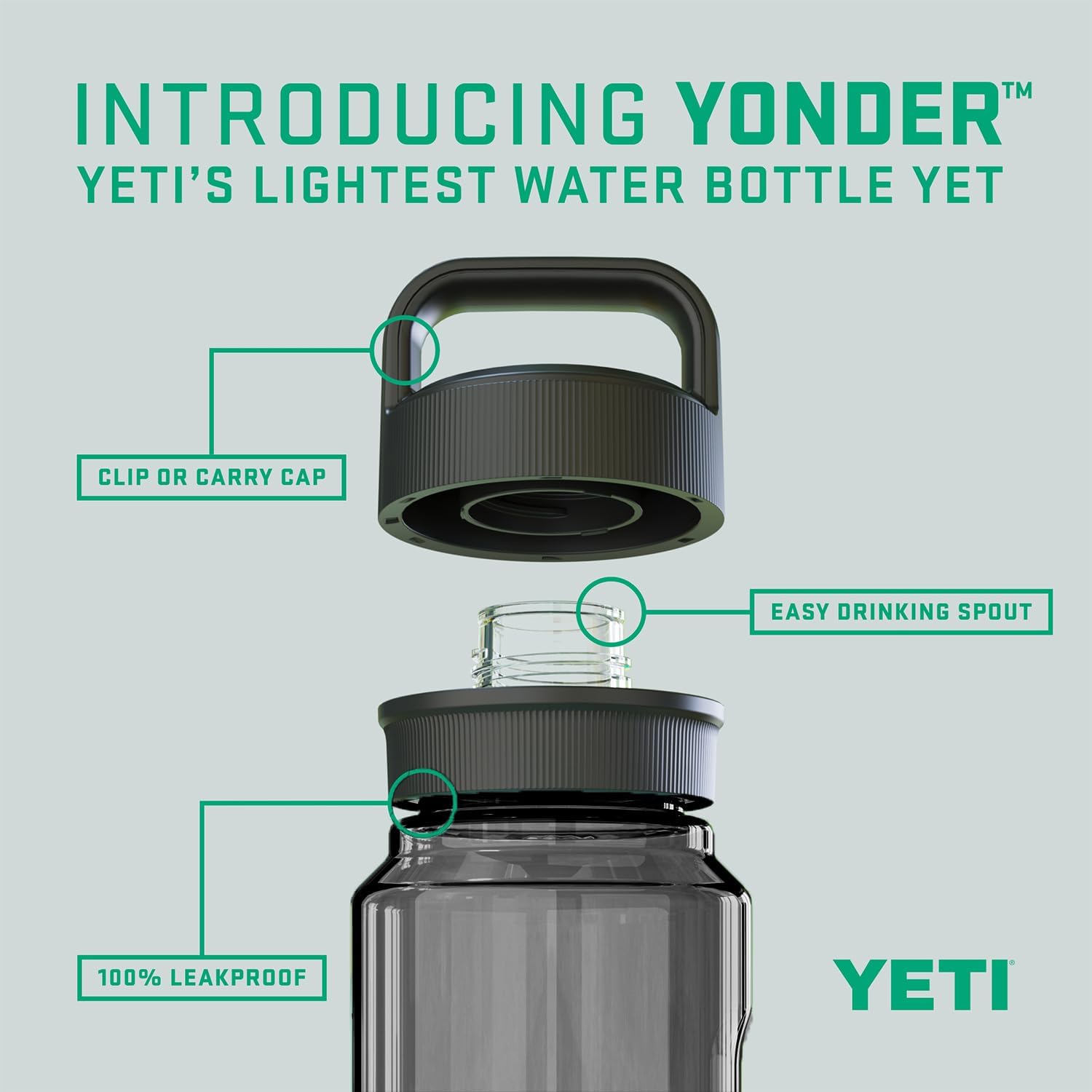 YETI Yonder Water Bottle - Lightweight, Leakproof & BPA-Free with Yonder Chug Cap | Perfect for Outdoor Adventures