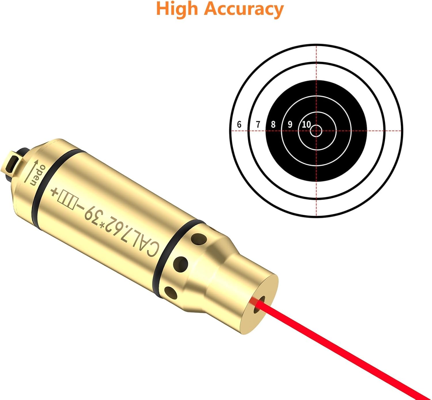 Skiennix Laser Training Cartridge - 9MM/10MM/7.62x39/.223/.38SPL with Chamber Extractor Tool for Dry Fire Training