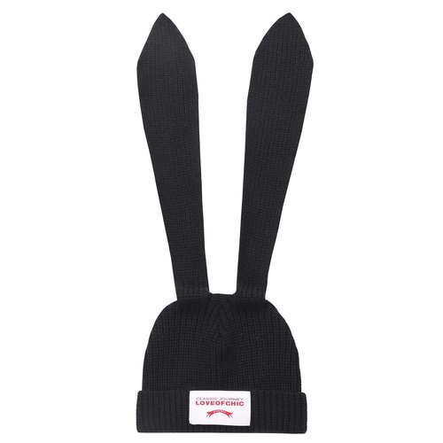 YIKOEE Women Beanie Bunny Hat: Knit Crochet Rabbit Beanies