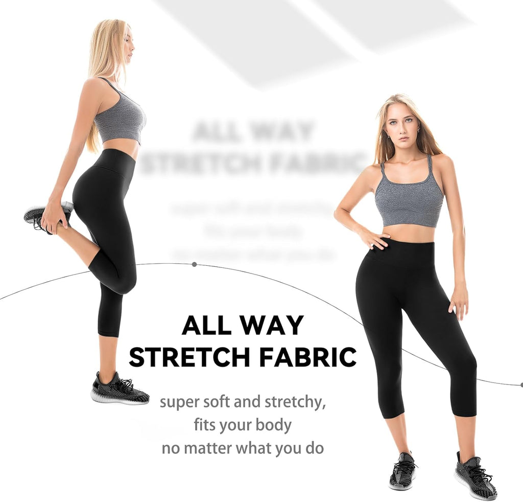 Walifrey Capri Leggings - Buttery Soft High-Waisted Yoga & Workout Leggings for Women