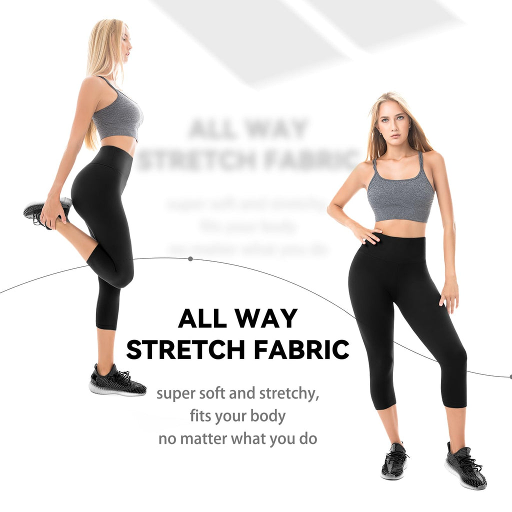 Walifrey Capri Leggings for Women, Buttery Soft High Waisted Leggings for Gym Yoga Workout (Army Green LXL)