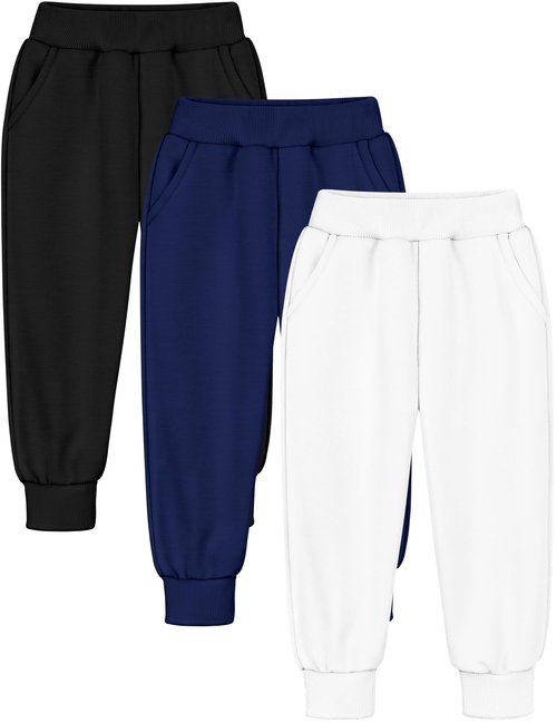 Guicizi Boys Sweatpants Black Grey Athletic Track Running Active Joggers Pants with Pockets Drawstring Size 10-12 Boys Clothes Kids Activewear
