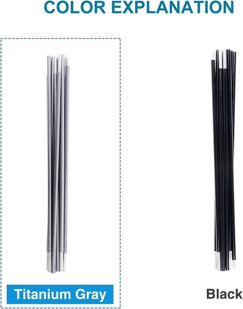 Gray 7001 T6 Heated Aluminum Tent Poles - Preassembled Replacement Pole Pack