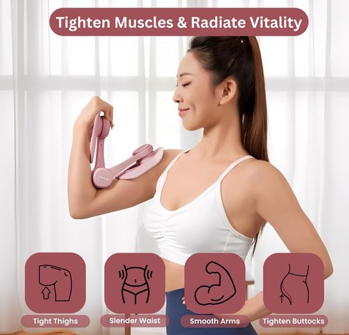 Thigh Master Trainer with 16 LBS Resistance, 360° Adjustable Rotation Kegel Exerciser for Women, Compact Fit Abductor Trimmer Inner Thigh, Wonder Fat Reducer Hip Stretcher for Strength & Body Shaping