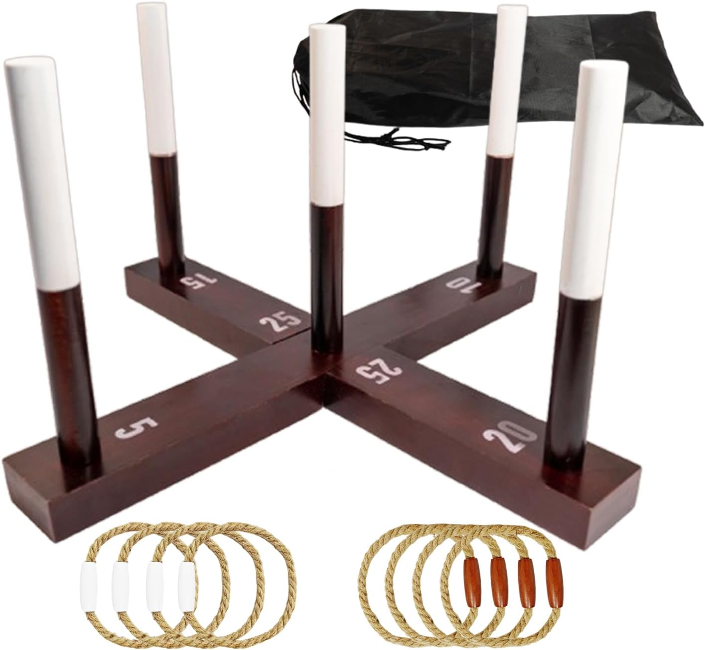 Skiennix Ring Toss Game - Fun Outdoor Yard Game for Family & Friends | Perfect for Backyard & Camping