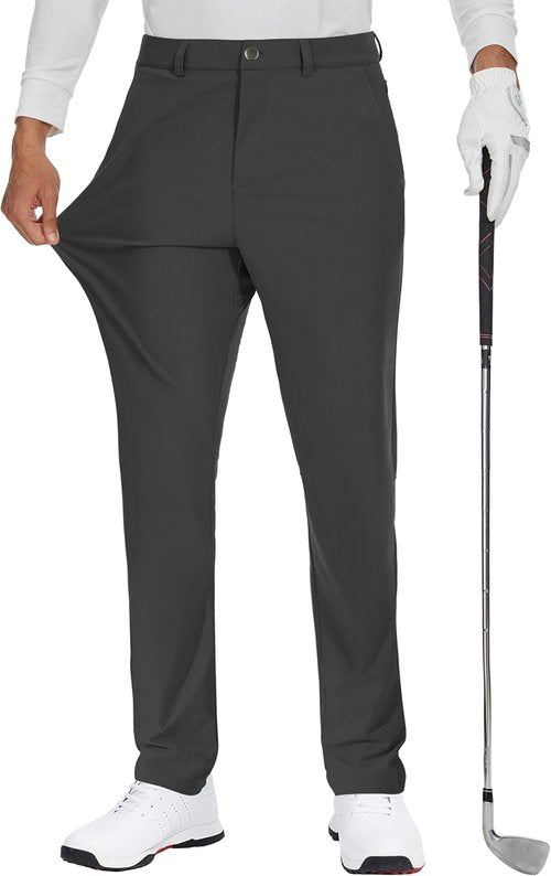 JWM Men's Golf Dress Pants - Stretchy, Quick-Dry Trousers with 5 Pockets | Available in 30", 32", 34" Sizes