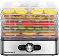 Elite Gourmet Food Dehydrator - Stainless Steel Trays with Adjustable Temperature Control | Perfect for Jerky, Herbs, Fruits, and Veggies