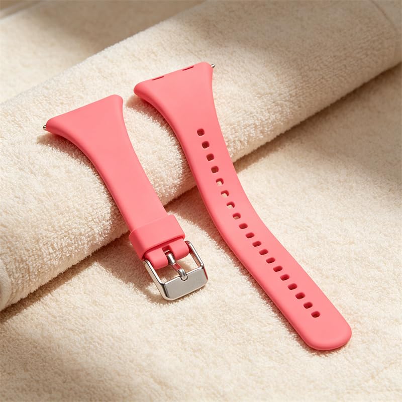 Watch Band for Polar FT4/FT7 – Adjustable Silicone Replacement Strap, Blue+Pink Variation