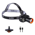 VAVOFO LED Headlamp 2400mAh Rechargeable, 2000 Lumen Bright, Zoomable, Waterproof Outdoor Headlight Flashlight with Stepless Dimming, Lightweight, Adjustable Headband, 5 Modes for Camping, Hiking