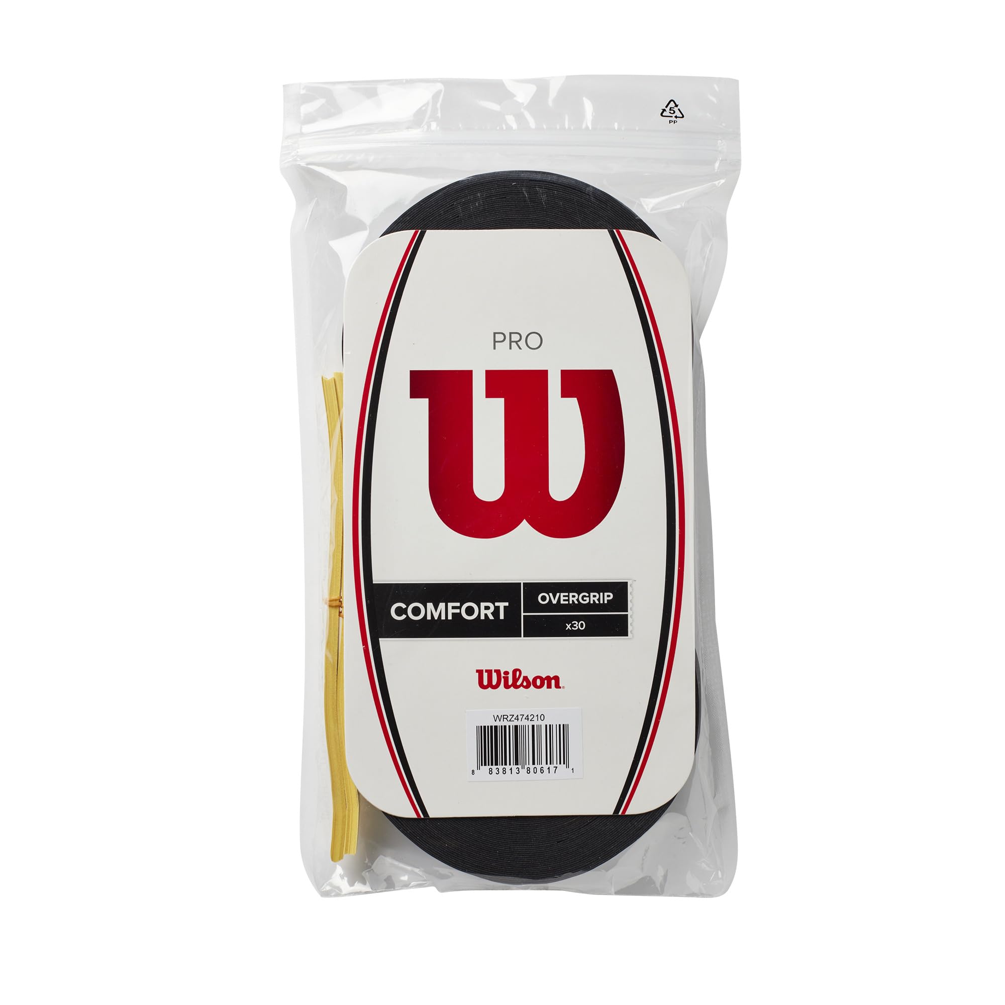 WILSON Pro Tennis Overgrip - 30 Pack, Black