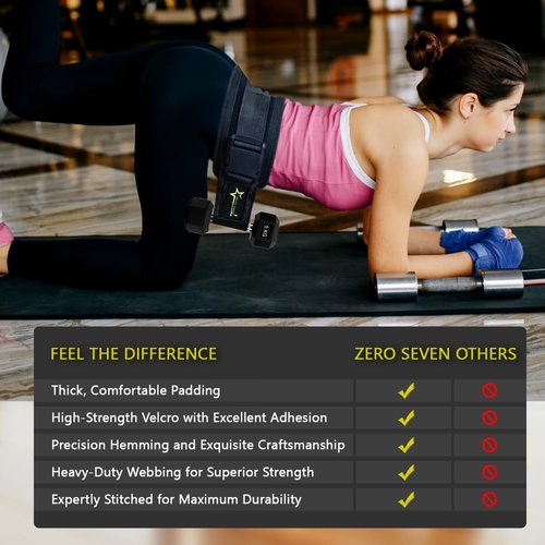 Hip Thrust Belt for Glute Workout – Heavy Duty Weight Lifting Belt for Dumbbells, Barbell, Kettlebells – Adjustable Squat & Hip Thrust Equipment for Home Gym Women & Men