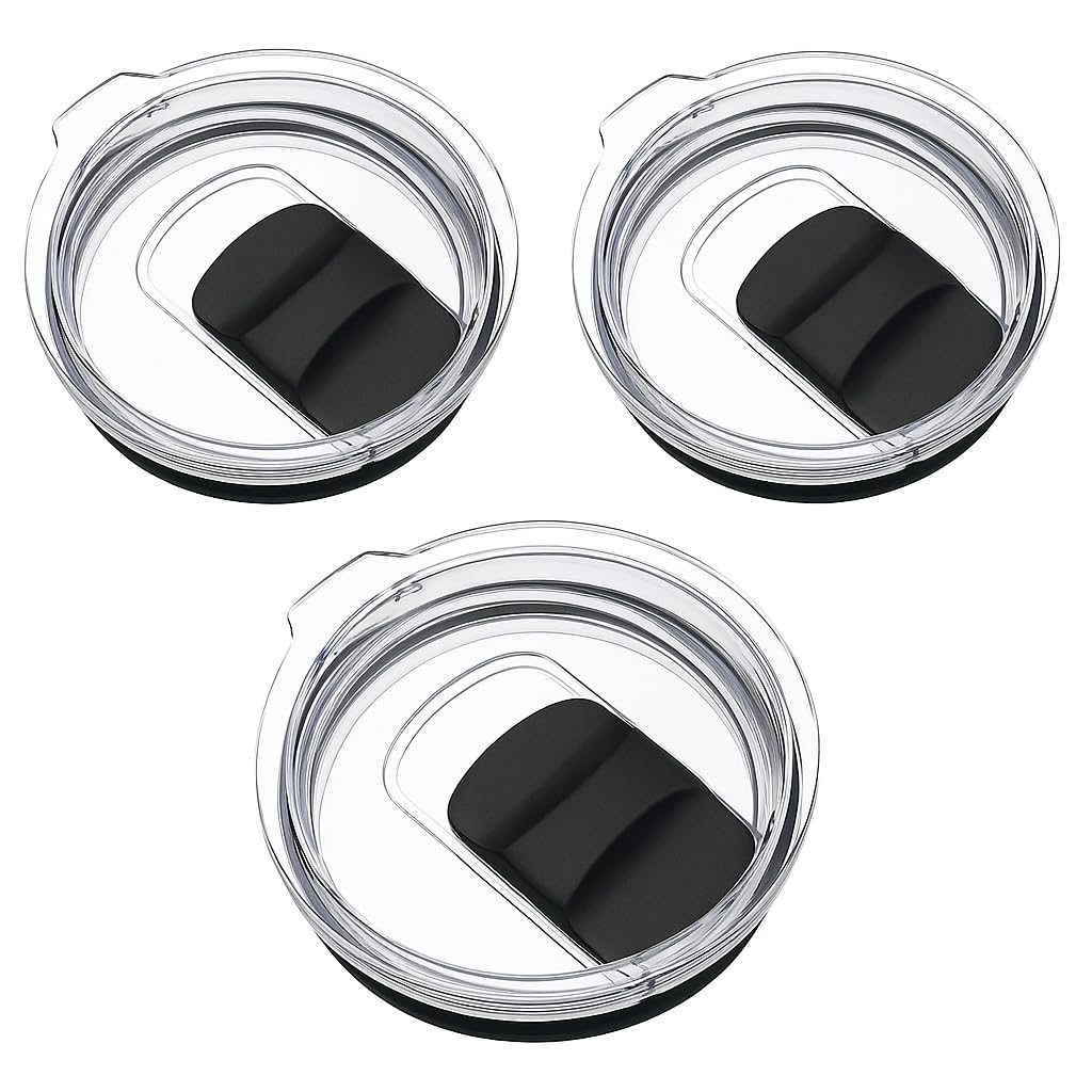 3 Pack 20 oz Tumbler Lid for Yeti，Magnetic Slider Replacement Lids Compatible with YETI 20 oz Tumbler, 10/24 oz Mug and 10 oz Lowball，Spill Proof Cup Lids Covers，BPA Free