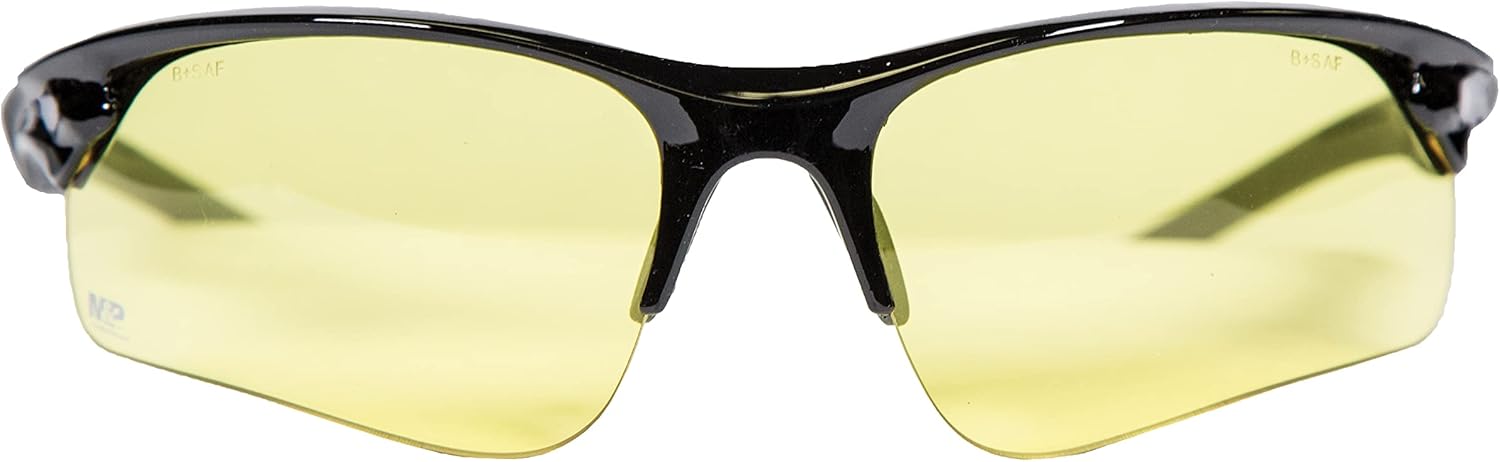 Smith & Wesson M&P Harrier Shooting Glasses - Impact Resistant & Anti-Fog Lenses, Black, One Size
