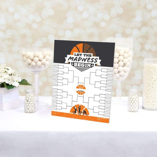 Big Dot of Happiness Basketball Bracket Sign - College Party Decorations | Sturdy Plastic, 10.5 x 13.75 Inches