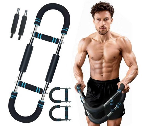 DERACY Twister Arm Trainer, Adjustable 60 - 110 Lbs Resistance Forearm Strengthener, Chest Workout Equipment, Arm Exerciser, Portable Home Gym Fitness Equipment