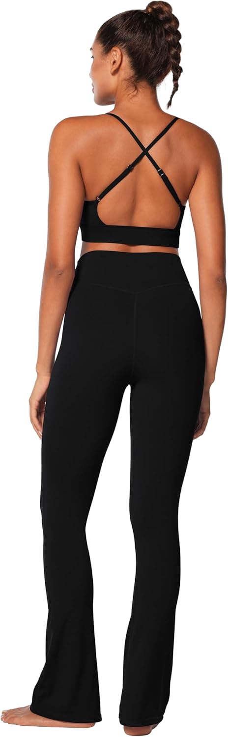 Sunzel Sports Bra - Criss-Cross Open Back Adjustable Strappy Design | Padded Yoga Bra for Women