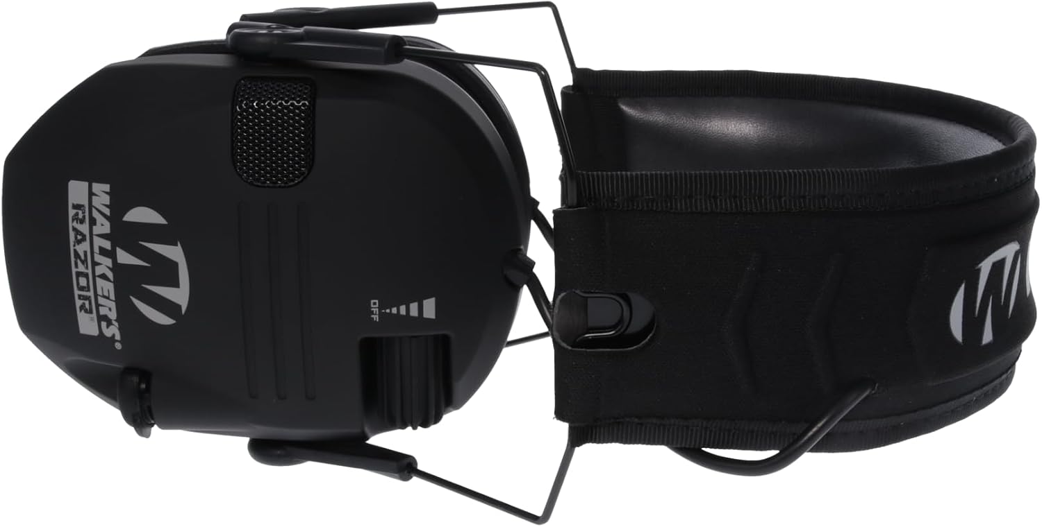 Walker’s Razor Slim Electronic Muff - Noise-Canceling Hearing Protection | Lightweight & Comfortable