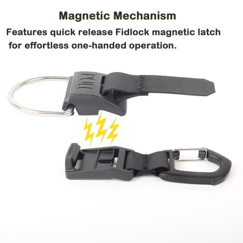 Gwild Concepts Key Chain Holder w/Airtag Case, Quick Release, Magnetic Keychain, for Car Belt Backpack, Detachable Keys Ring Clip