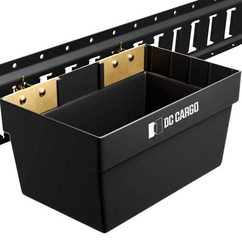 DC Cargo Mall E Track Storage Bin 2 Pack - Thick Plastic for Holding Heavy Items - 13" x 7-1/8" x 6-1/2" Etrack Accessories Storage Box for Trucks and Warehouses