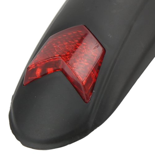 Topyond Electric Scooter Rear Fender - 10 Inch Mudguard With Red Light Lamp, Splash Guard Replacement Accessory