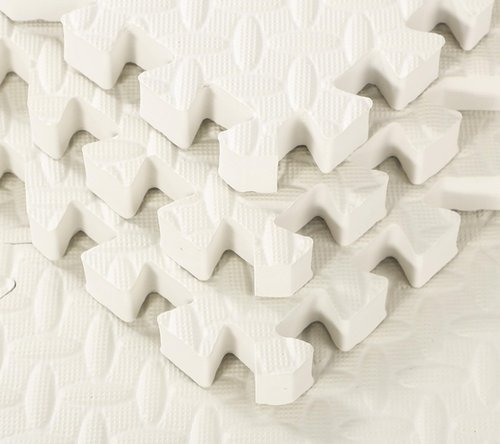 Arrowbash 12x12x1 Inch EVA Thick Interlocking Foam Floor Tiles Puzzle Exercise Mat Foam Mats for Home Gym Pets(White,20)