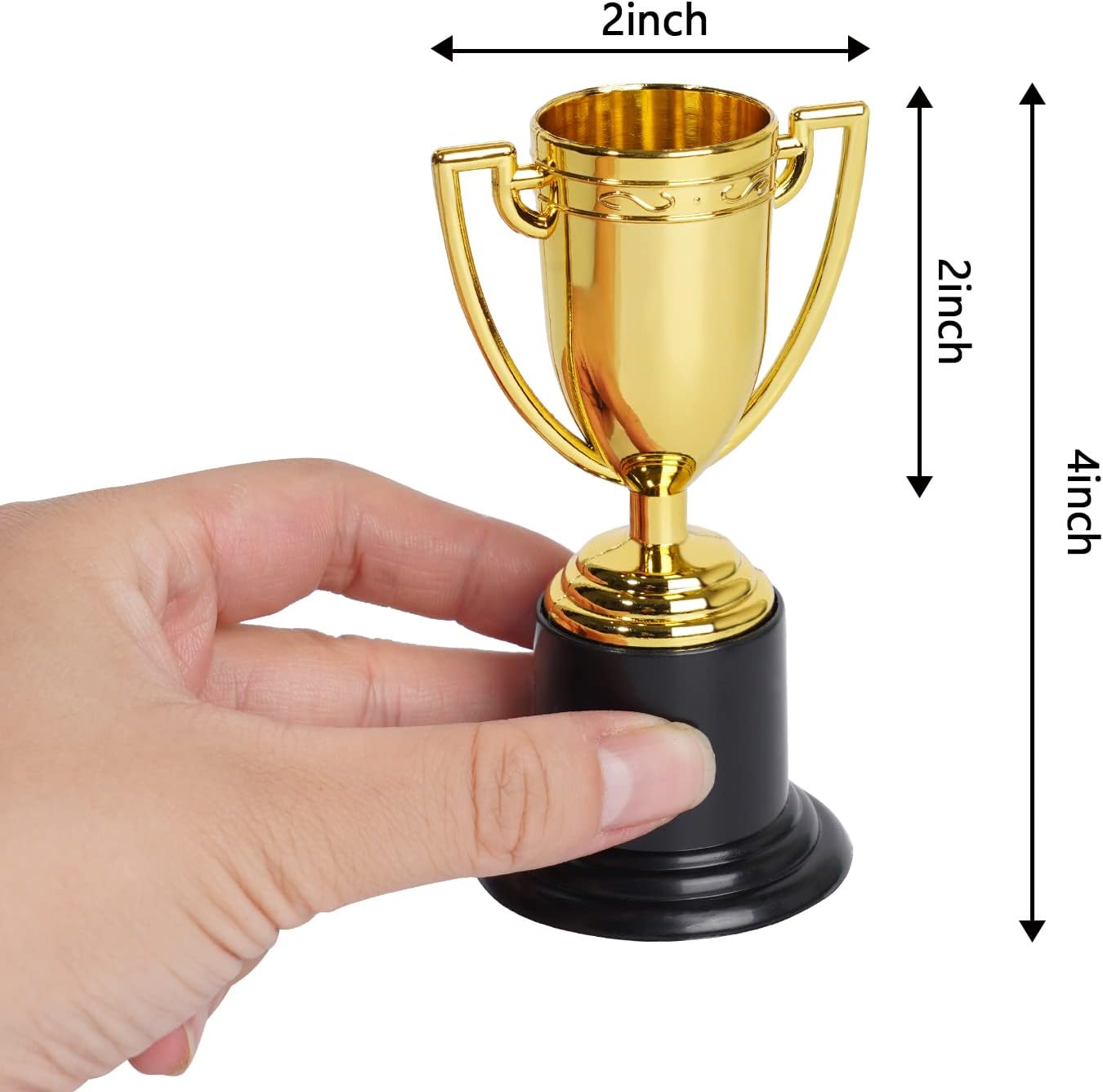 ZZYFGH Mini Gold Trophy Cups - 4 Inch Award Trophies for Sports, Parties & Competitions