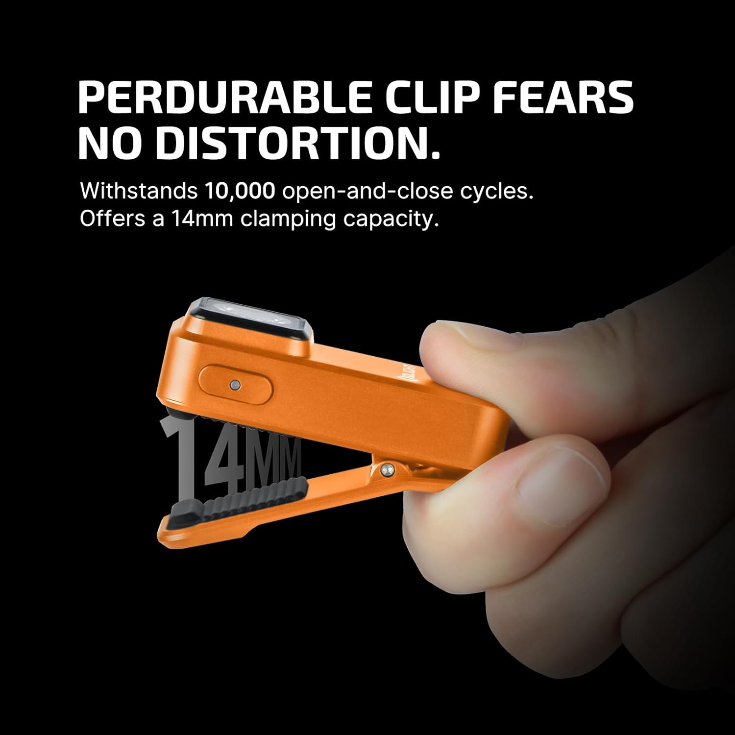 OLIGHT Oclip Rechargeable EDC Flashlight - 300 Lumens Compact Pocket Light | USB-C Charging & Magnetic Design (Orange)