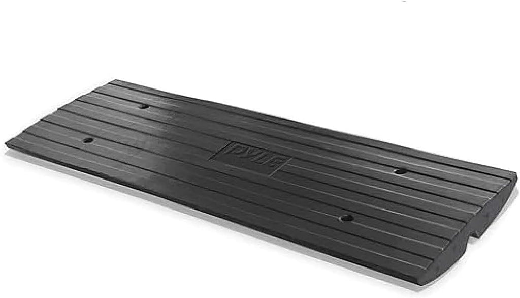 Pyle PCRBDR24 - Heavy Duty Rubber Driveway Curb Ramp | Ideal for Trucks, Scooters, Bikes & Wheelchairs