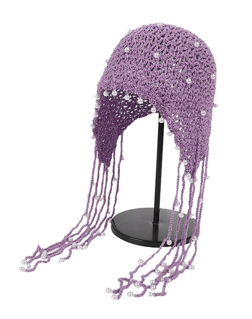 Maxpetus Handmade Crochet Hats ashion Fascinating Beanie hat Cap Cloche (Violet)
