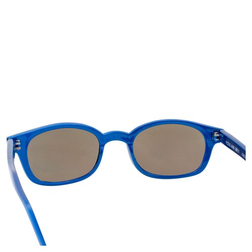 KDS The Original Biker Shades By PCSUN Blue Ice Frames Blue Mirror Lenses.