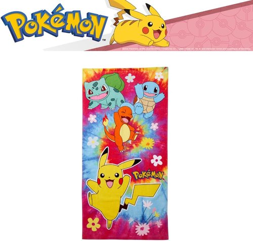 Franco Pokémon Kids Bath Towel Set - Soft Absorbent Cotton Terry | 50" x 25" with Washcloth