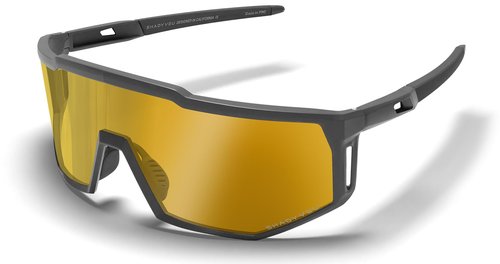 ShadyVEU Full Frame AEPEX Sports UV400 Anti Glare TR90 Hydrophobic Mirrored Lens Mens Womens Sunglasses, Gold