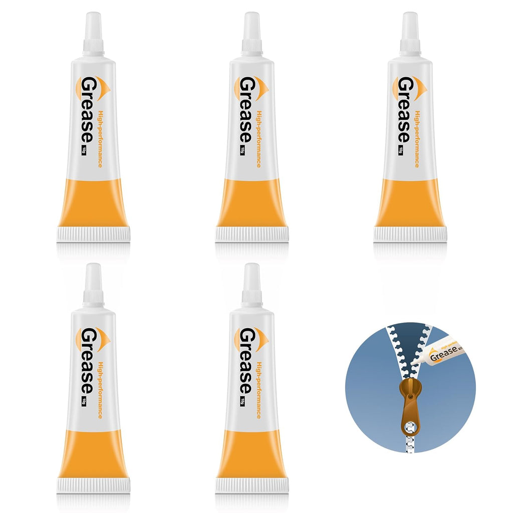 Zipper Lubricant by Skiennix - 5 Pack Instant Waterproof Zip Grease for Metal & Plastic