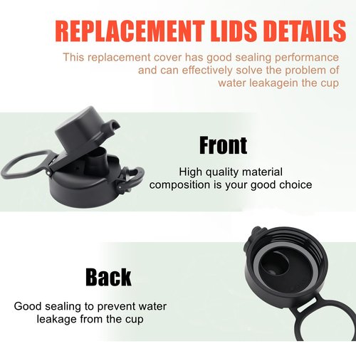 2Pack Fit for Contigo Replacement Lid,Water Bottle Lid Replacement Compatible with Contigo 20oz/24oz/320z/ Water Bottles,Leak-Proof,BPA-Free