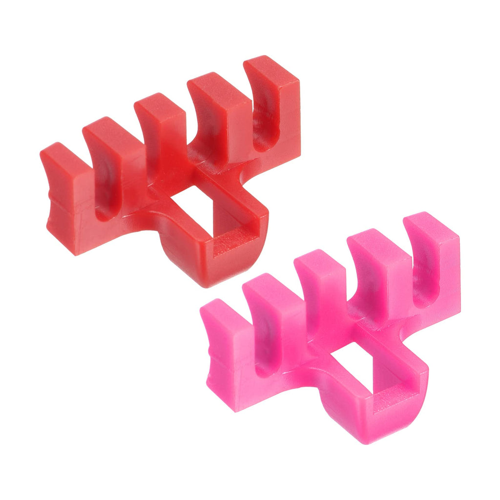 PATIKIL Badminton Stringing Racquet Load Spreader, 2 Pack Racket High Pounds Load Adapter Protector Stringing Machine Tool, Red/Pink