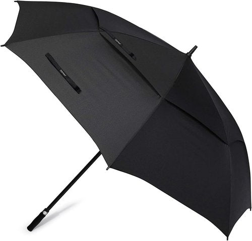 G4Free 72-Inch Oversized Golf Umbrella - Automatic Open, Double Canopy, Windproof | Heavy Duty Black