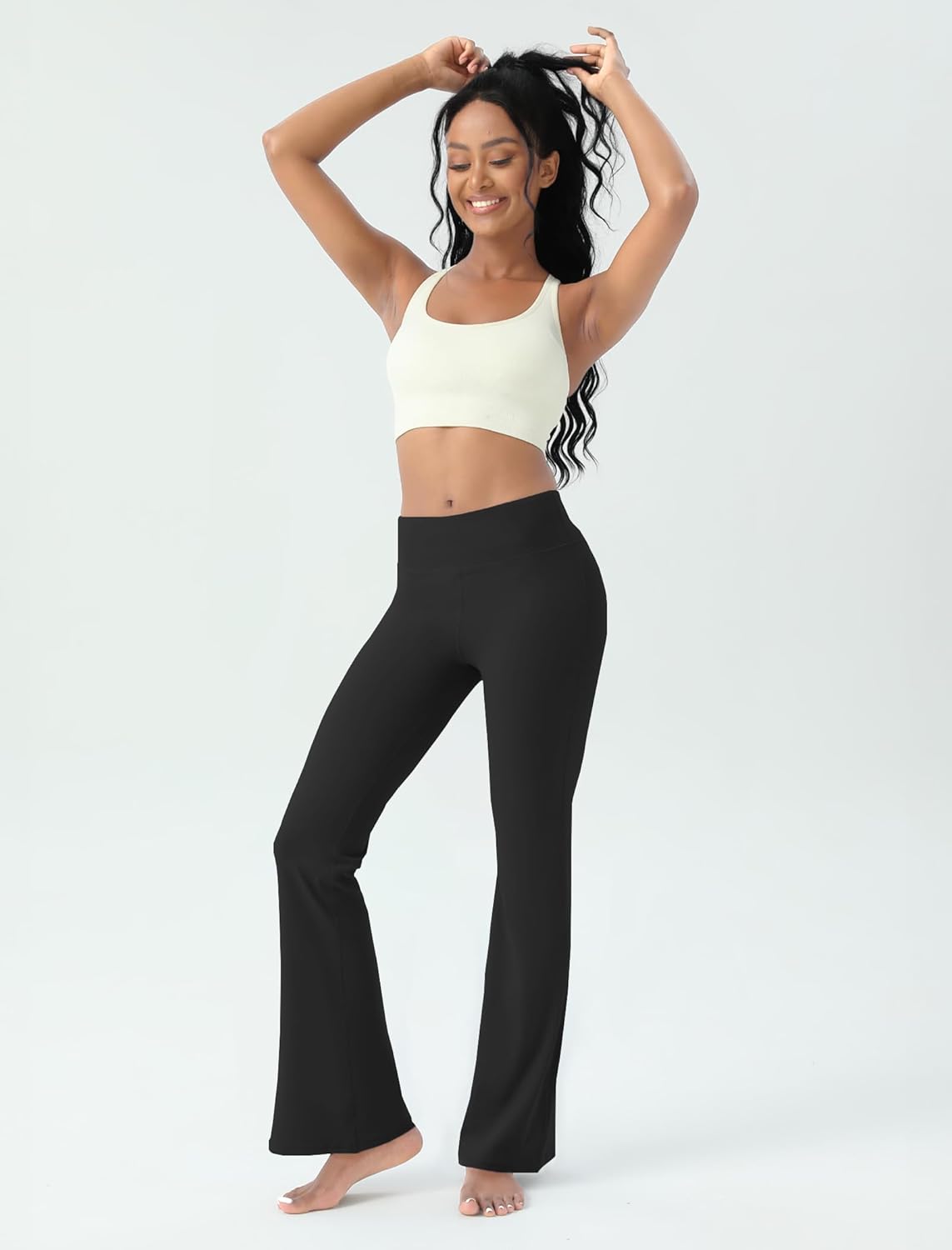 Skiennix Women's Yoga Pants - High Waisted Bootcut Flare Leggings for Tummy Control | Comfortable Fit