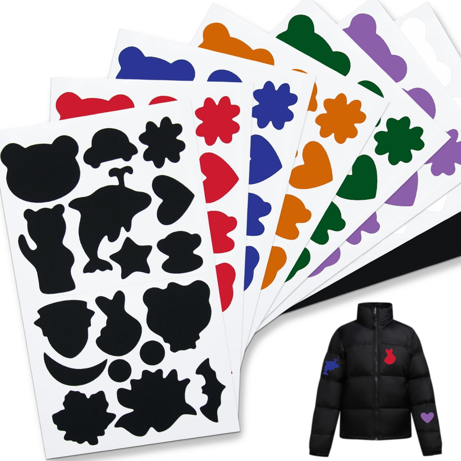 OSDAMCHEN Down Jacket Repair Patch Kit - Waterproof Self-Adhesive Nylon Patches for Puffer Jackets & Gear | 8 Sheets