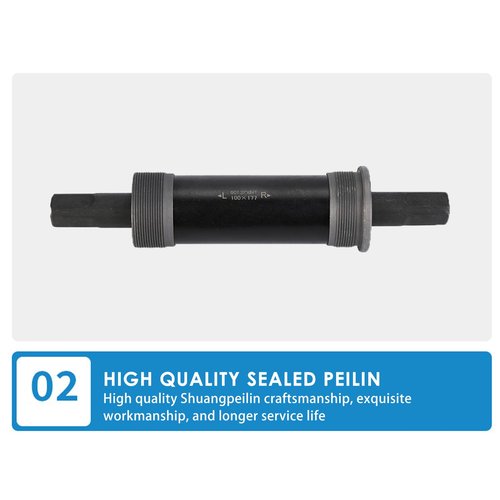 Threaded Bottom Bracket, Tapered Design with Screws Fat Bike Bottom Bracket 177mm Width for Snow Cycling Winter Adventure Riders Fat Tire Biking and All-Terrain Cold Weather Riding