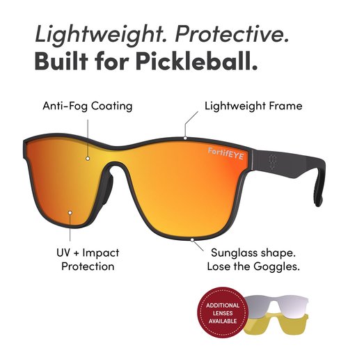 CRBN Pickleball - Drift Pickleball Glasses for Men & Women - Eye Protection - Photochromic Lens Provides Sun & Impact Protection in All Conditions - Meets ANSI Z87.1 & Z80.3