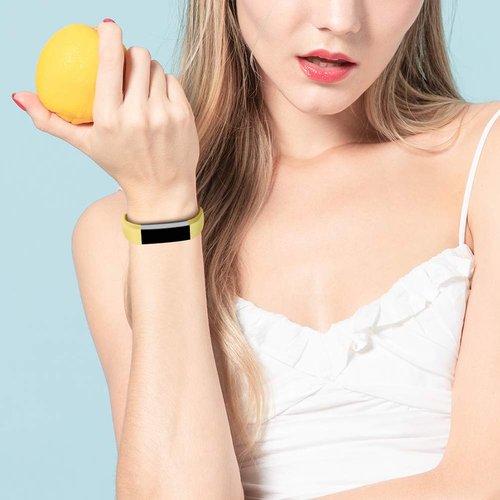 NAHAI Bands Compatible with Fitbit Alta HR/Alta, 5 Pack Soft Silicone Sport Strap Wristbands for Women & Men, Small, Black/Pink/Teal/Yellow/Blue