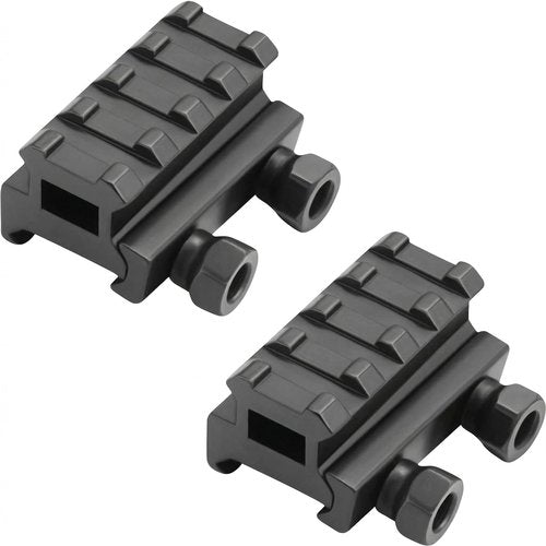 Gotical 3/4" Riser 4-Slot Low See-Thru Riser Weaver Picatinny Rail Scope Mount Rail (Pack of 2)